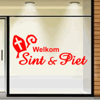Welkom Sint & Piet mijter staf