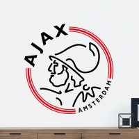 scherm stijfheid afstand Muursticker - Ajax logo in kleur - Sport MDFC004