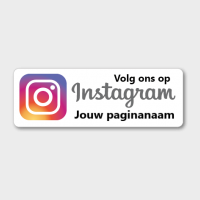 volg op Instagram met eigen tekst - Social-media | Stickers JL-Design SPL020